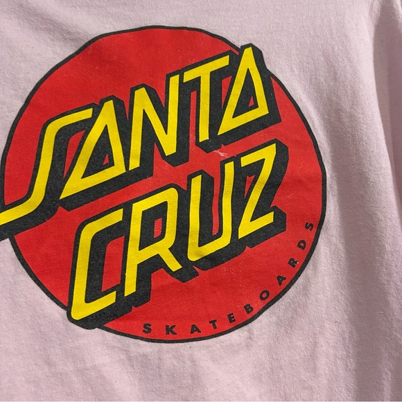 Santa Cruz Pink Logo Long Sleeve Tee Large Alstyle Skateboard Shirt Skater - Picture 4 of 6